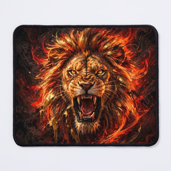 Item preview, Fiery Roaring Lion Fire Spirit designed and sold by Marcu Ioachim.