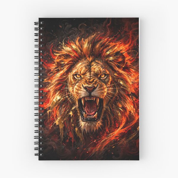 Item preview, Fiery Roaring Lion Fire Spirit designed and sold by Marcu Ioachim.