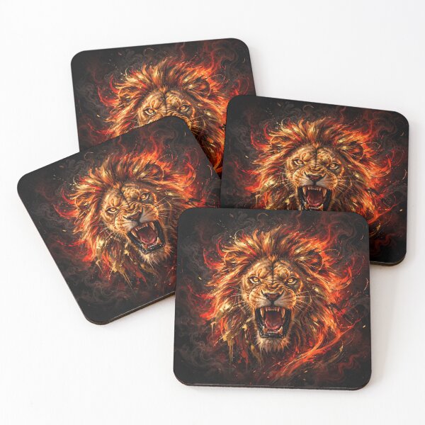 Item preview, Fiery Roaring Lion Fire Spirit designed and sold by Marcu Ioachim.