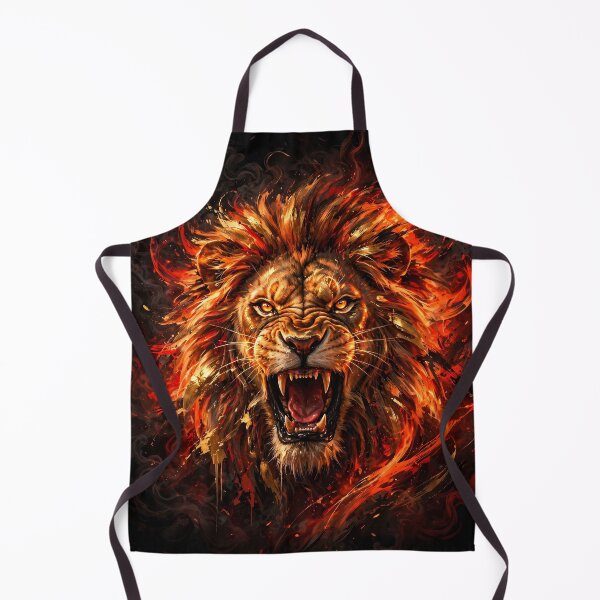 Item preview, Fiery Roaring Lion Fire Spirit designed and sold by Marcu Ioachim.