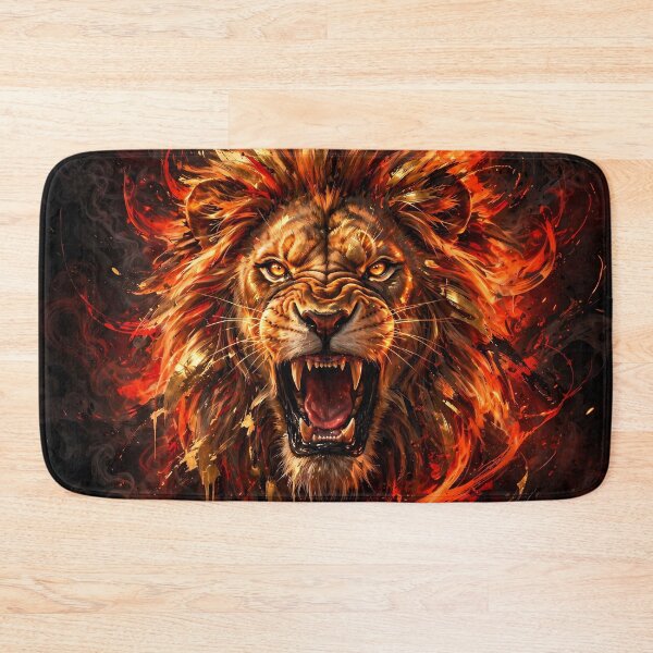 Item preview, Fiery Roaring Lion Fire Spirit designed and sold by Marcu Ioachim.