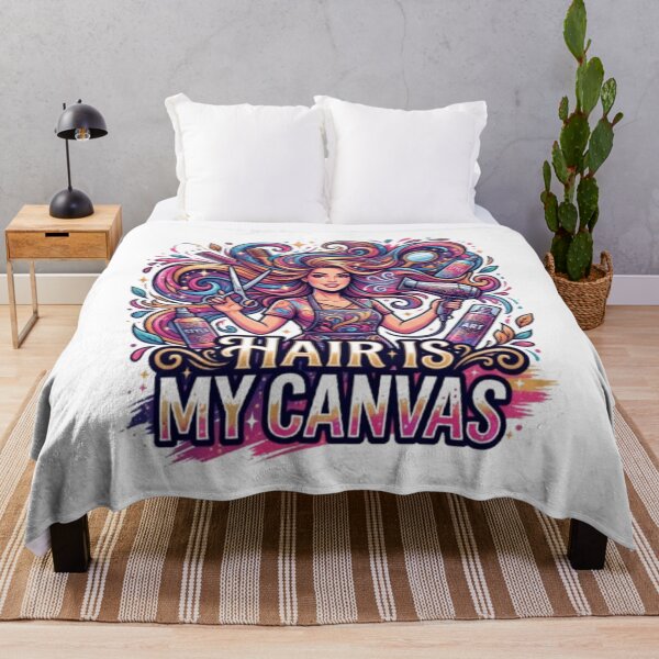 Item preview, Hair Is My Canvas - Cosmetology & Hairstylist Art designed and sold by PixelStyle Studio.