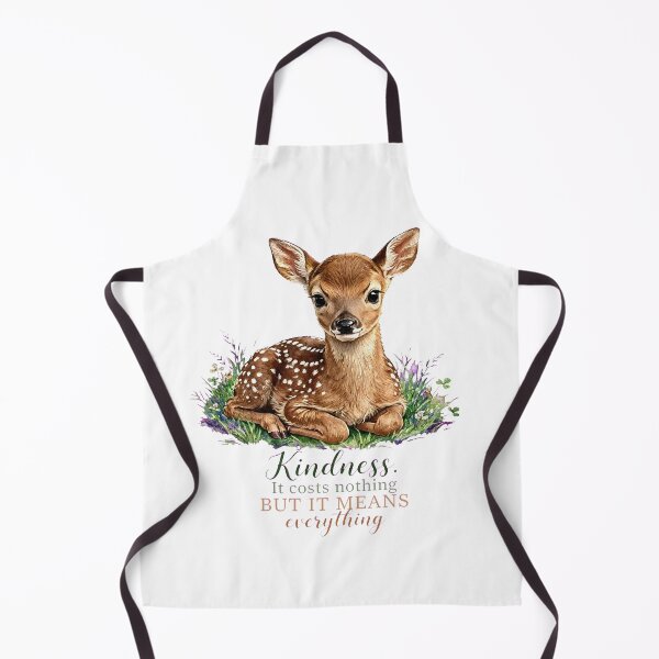 Item preview, Kindness It Costs Nothing Cute Baby Deer Watercolor Quote designed and sold by Vibe-Vary.