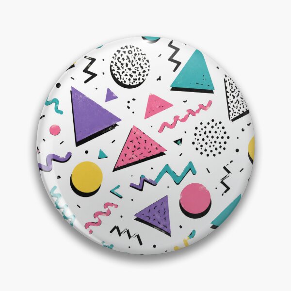 Item preview, Retro Memphis Geometric Pattern 80s 90s Neon Shapes designed and sold by SleepyLlamaClothes.