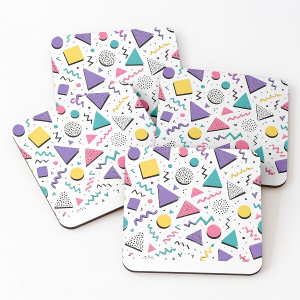 Item preview, Retro Memphis Geometric Pattern 80s 90s Neon Shapes designed and sold by SleepyLlamaClothes.