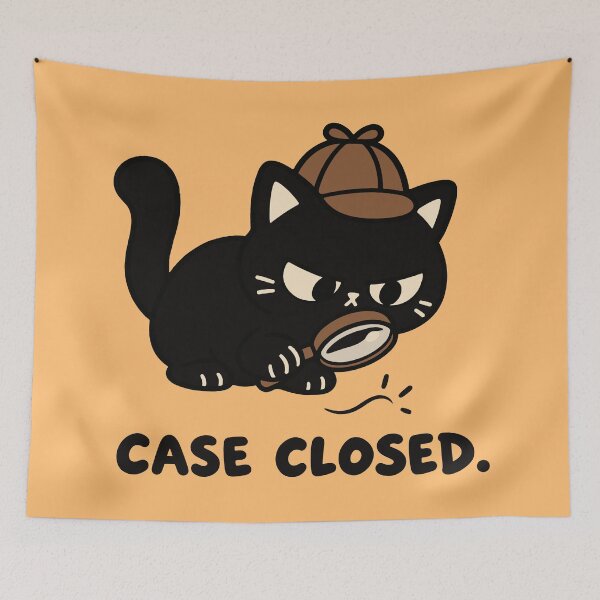 Item preview, Funny Black Cat Detective Case Closed designed and sold by MewMade.