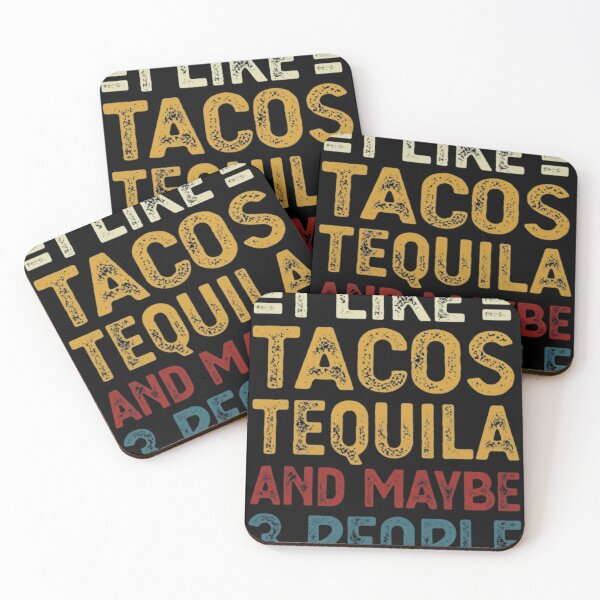 Item preview, I Like Tacos Tequila And Maybe 3 People Funny Retro designed and sold by haitrieuic96.