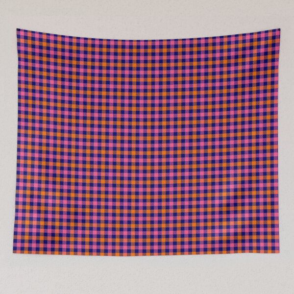 Item preview, Pink And Orange Gingham Check Blue  designed and sold by PatternTitan.