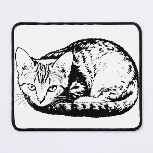 Item preview, Beautiful tabby cat outline black designed and sold by natalik2024.