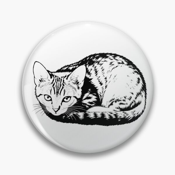 Item preview, Beautiful tabby cat outline black designed and sold by natalik2024.