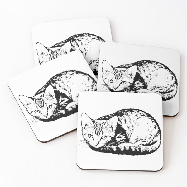 Item preview, Beautiful tabby cat outline black designed and sold by natalik2024.