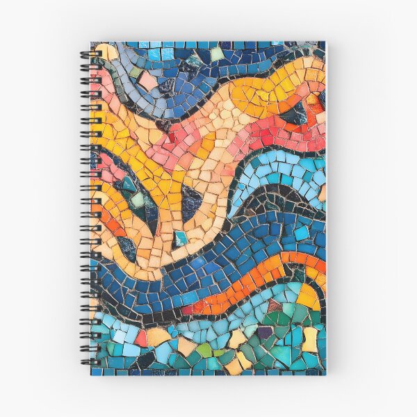 Item preview, Abstract Gaudi Mosaic Colorful Trencadís Wave Pattern Art designed and sold by GrinGalore.