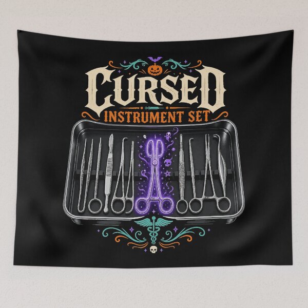 Item preview, Sterile Processing Technician Halloween Cursed Instrument Set T-Shirt designed and sold by Uglyandcute.