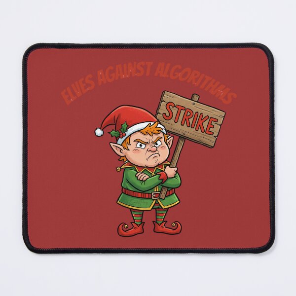 Item preview, Funny Christmas Elf Strike Replaced By AI designed and sold by SmartPuns.