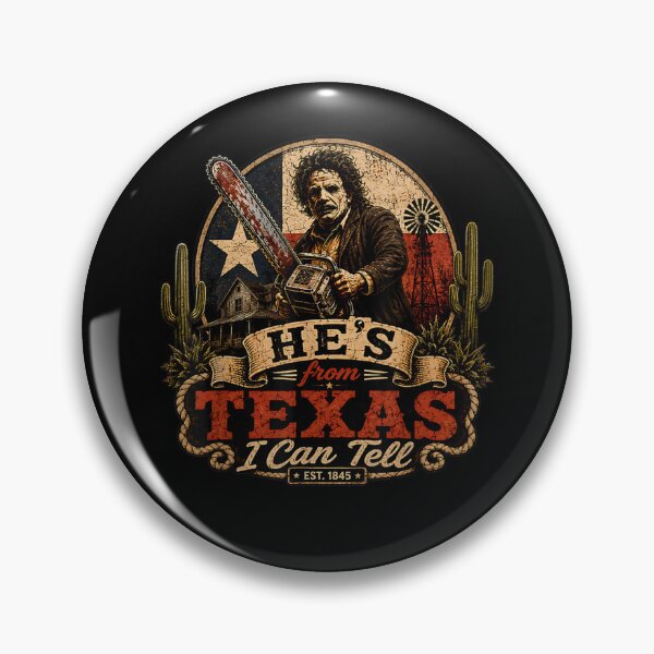Item preview, Hes from Texas I Can Tell Chainsaw Horror Halloween Graphic designed and sold by Szartstudios.