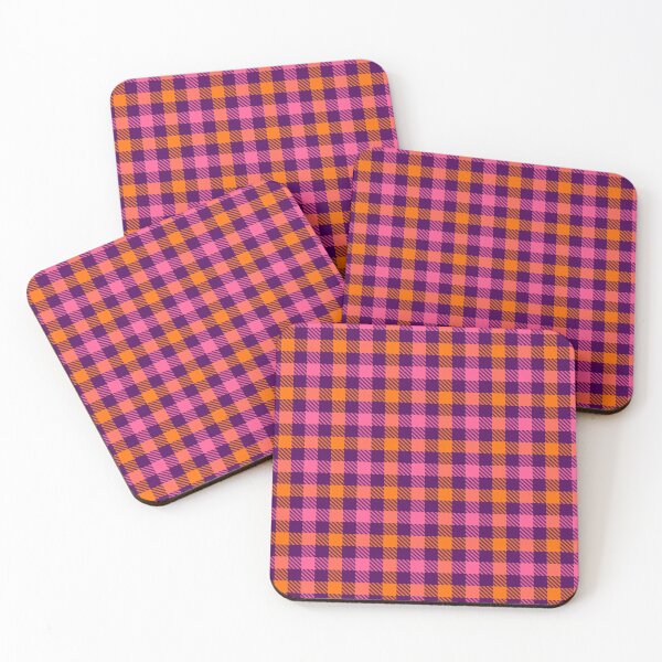 Item preview, Pink And Orange Gingham Check Purple  designed and sold by PatternTitan.