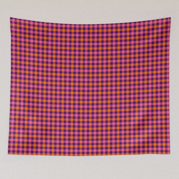 Item preview, Pink And Orange Gingham Check Purple  designed and sold by PatternTitan.