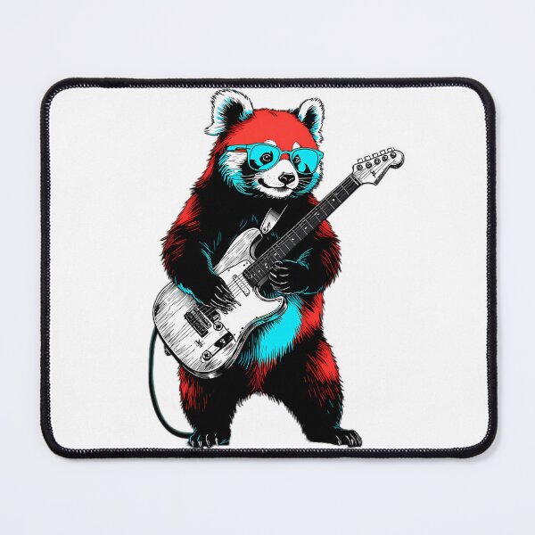 Item preview, Cool Red Panda Electric Guitarist designed and sold by Structure-Blue.