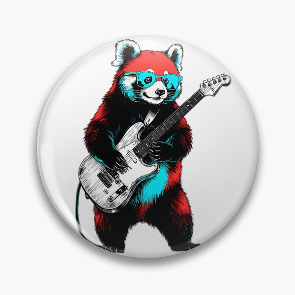 Item preview, Cool Red Panda Electric Guitarist designed and sold by Structure-Blue.