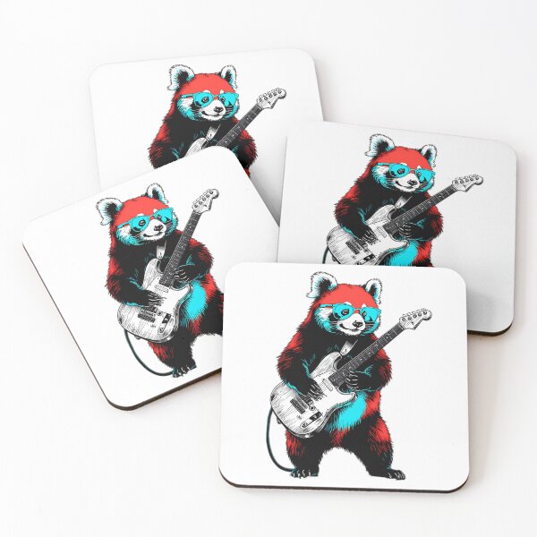 Item preview, Cool Red Panda Electric Guitarist designed and sold by Structure-Blue.