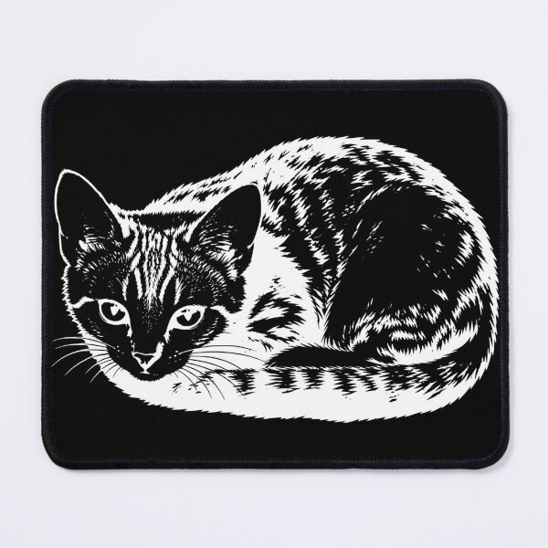 Item preview, Beautiful tabby cat outline white designed and sold by natalik2024.
