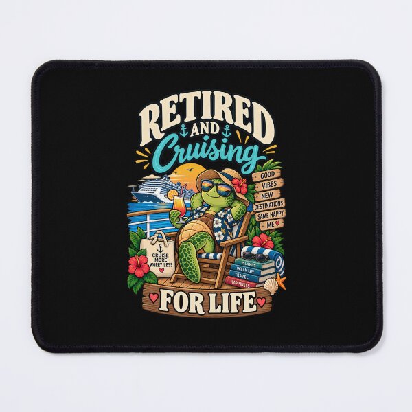 Item preview, Retired And Cruising For Life .. Funny Retirement Cruise Turtle designed and sold by Ridaelb.