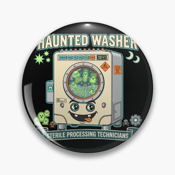 Item preview, Sterile Processing Technician Halloween Haunted Washer SPD Tech T-Shirt designed and sold by Uglyandcute.