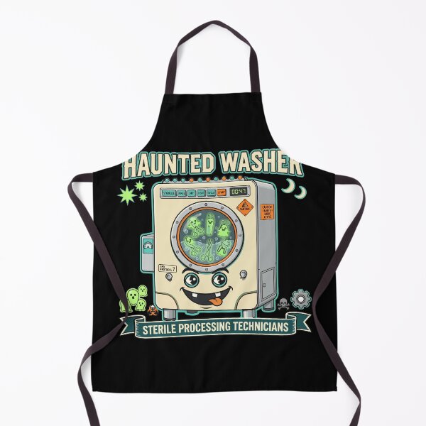 Aperçu de l'œuvre T-shirt « Technicien(ne) en stérilisation » pour Halloween, machine à laver hantée – Technicien(ne) en stérilisation créée et vendue par Uglyandcute.