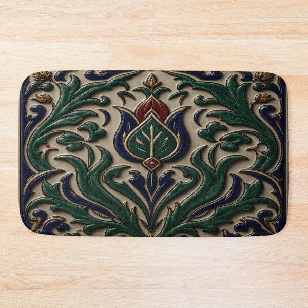 Item preview, Luxury 3D Embossed Iznik Tulip Ceramic Tile Art designed and sold by Breezes-of-Ida.