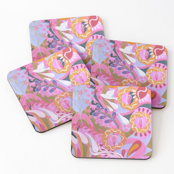 Item preview, Pink botanical, girl and bird. designed and sold by Jess Stride.