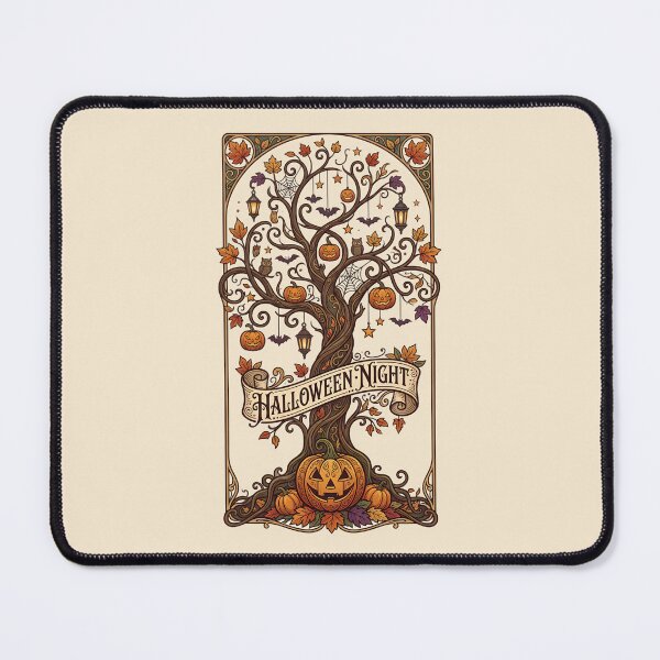 Item preview, Spooky old tree - Art nouveau Halloween tree - Halloween old tree in art nouveau style designed and sold by ParadoxParadox.