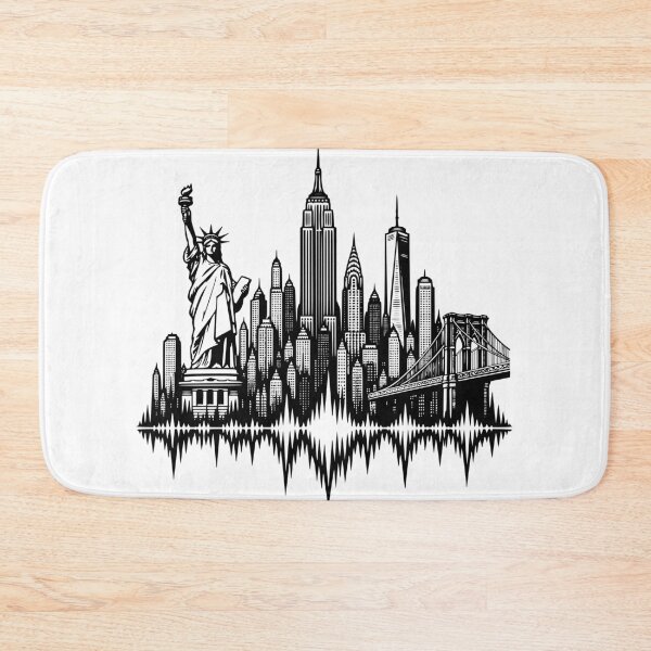 Item preview, New York Skyline - Statue of Liberty & Soundwave designed and sold by Pommes im Bett.