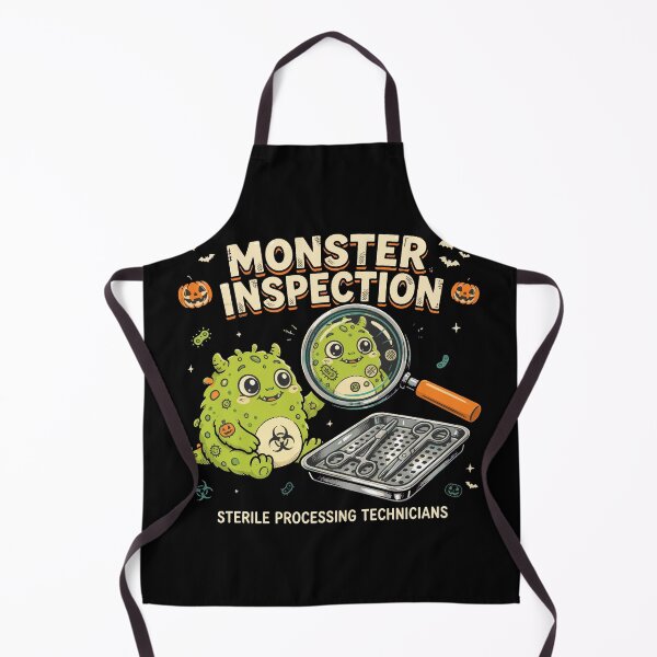 Aperçu de l'œuvre T-shirt SPD « Inspection des monstres d’Halloween pour techniciens en stérilisation » créée et vendue par Uglyandcute.