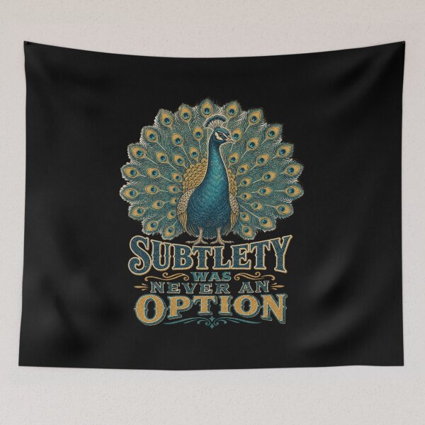 Item preview, Subtlety Was Never An Option Shirt, Funny Peacock T-Shirt, Bold Personality Tee, Garden Bird Lover Gift, Vintage Animal Graphic designed and sold by TshirtsLabs.