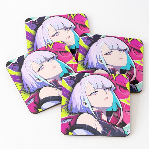 Item preview, Neon Cyberpunk Girl – Pink Cyan Futuristic Anime Inspired Glitch Art designed and sold by Dyan4.