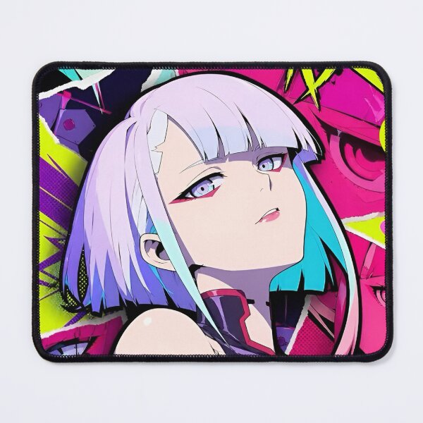 Item preview, Neon Cyberpunk Girl – Pink Cyan Futuristic Anime Inspired Glitch Art designed and sold by Dyan4.