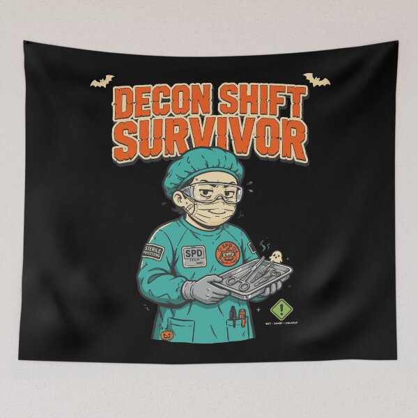 Item preview, Sterile Processing Technician Halloween Decon Shift Survivor T-Shirt designed and sold by Uglyandcute.