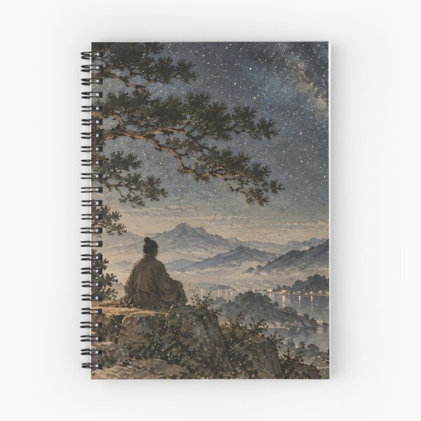 Item preview, Japanese Moonlit Landscape Night Sky Art designed and sold by Jozefin's Studio.