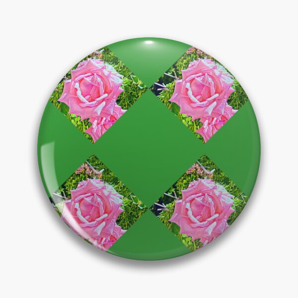 Item preview, Pink Rose Diamond Grid Floral Pattern designed and sold by BalkanBloomArt.
