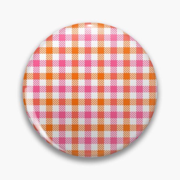 Item preview, Pink And Orange Gingham Check White  designed and sold by PatternTitan.