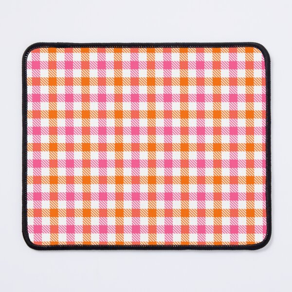 Item preview, Pink And Orange Gingham Check White  designed and sold by PatternTitan.