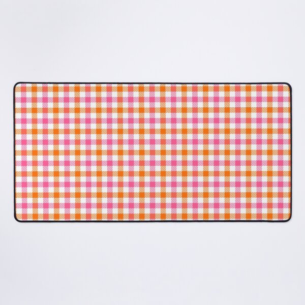 Item preview, Pink And Orange Gingham Check White designed and sold by PatternTitan.