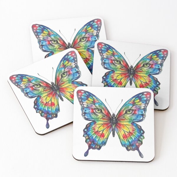 Item preview, Vibrant Butterfly with Hidden Eyes Surreal Art  designed and sold by MaRCAStro.