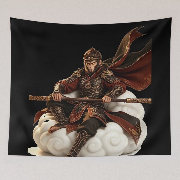 Item preview, Sun Wukong Monkey King on Somersault Cloud designed and sold by DigArtis.