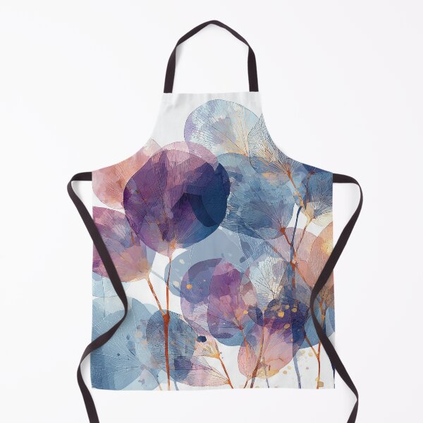 Item preview, Translucent Skeleton Leaves Art Blue Purple and Amber Pressed Petal Print designed and sold by solynneart.