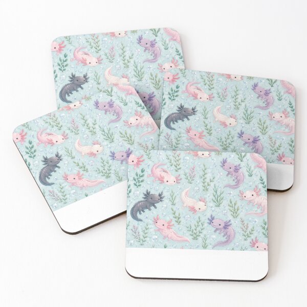 Item preview, Cute Axolotl Pattern Kawaii Pink and Purple Axolotls Underwater designed and sold by SleepyLlamaClothes.