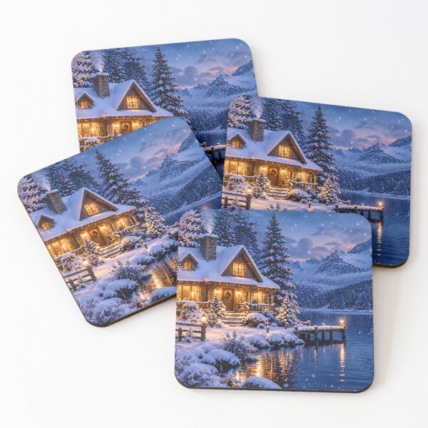 Item preview, Cozy Winter Cabin by Mountain Lake designed and sold by MagicCrystal.