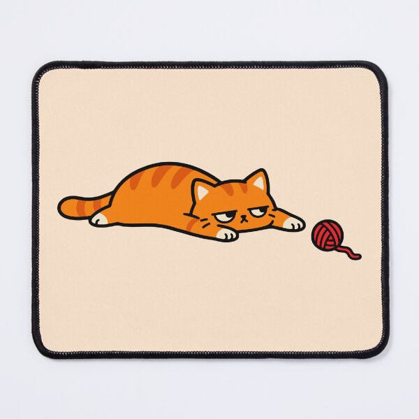Item preview, Lazy Cat Tired of Playing Alone With Yarn designed and sold by MewMade.