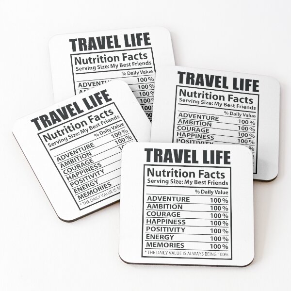 Item preview, Travel Life Nutrition Facts Vacation Journey designed and sold by ShopFanCreation.