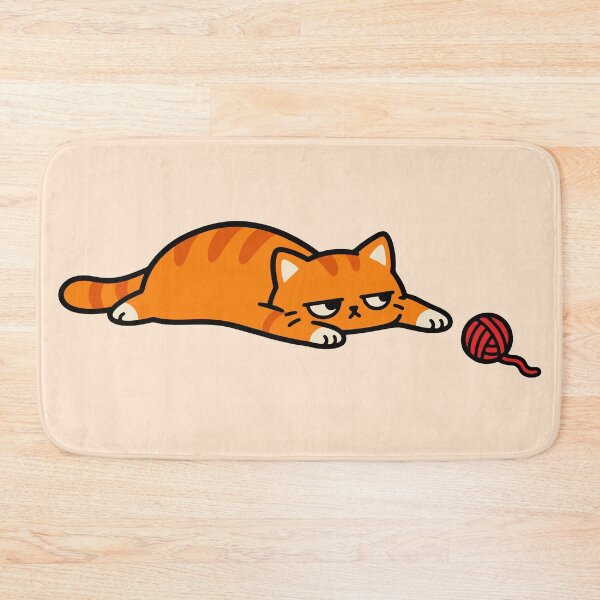 Item preview, Lazy Cat Tired of Playing Alone With Yarn designed and sold by MewMade.